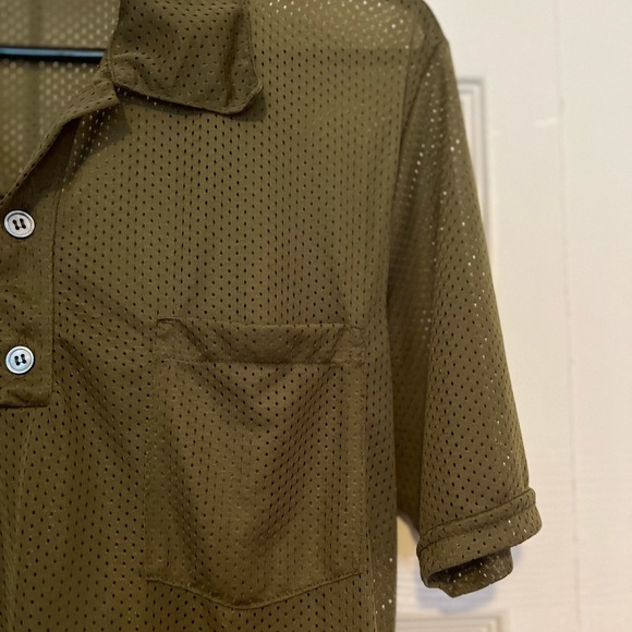 *SOLD* Archive Helmut Lang army green mesh shirt. - Picture 5 of 5